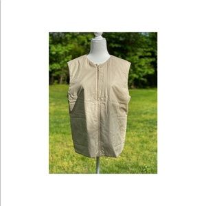 Khaki Theory Zip-Up Vest